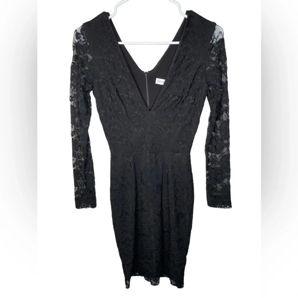 Dress The Population Erica Black Lace Mini Dress Size Small - Picture 2 of 10